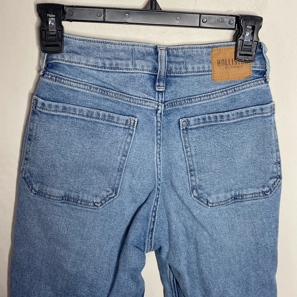 Hollister ultra high-rise mom jeans vintage stretch front flap pockets size 00